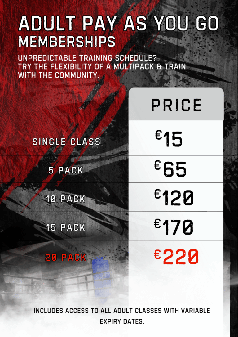 Adult Pay As You Go Pricing