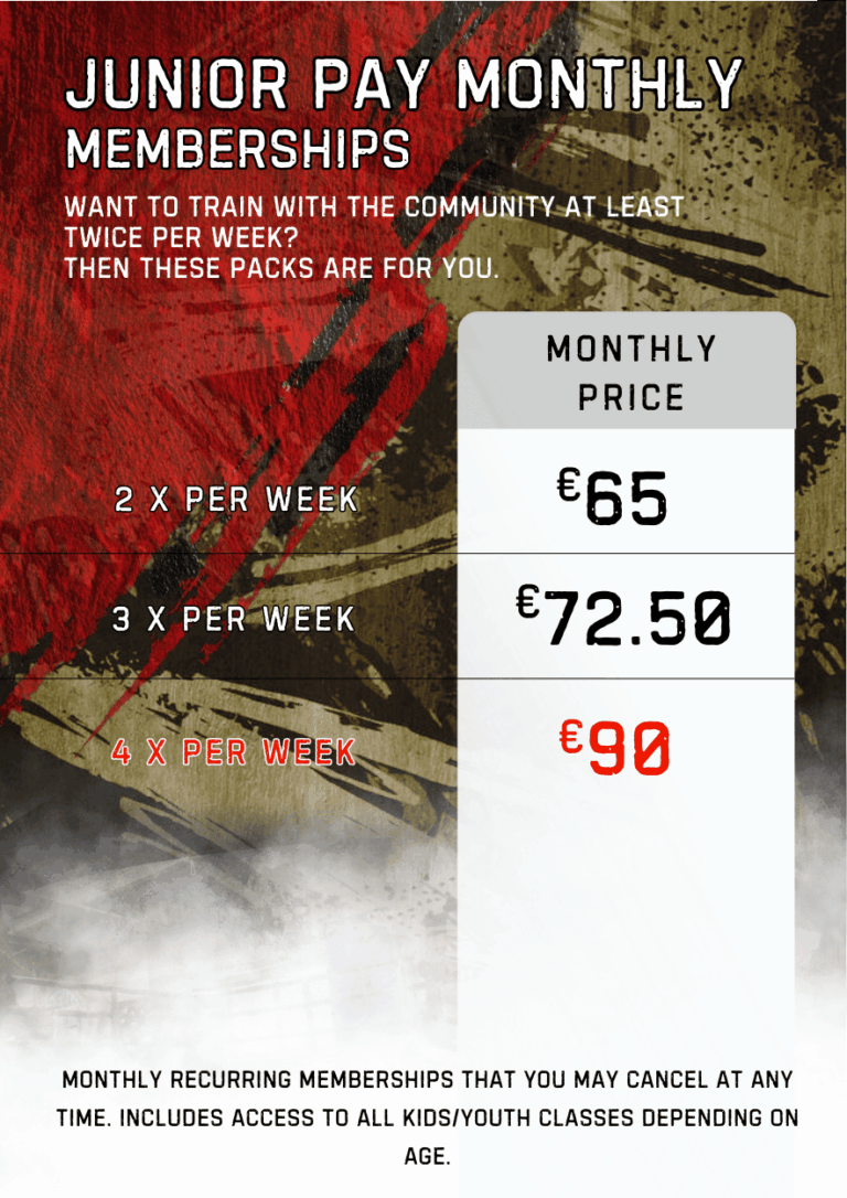 Junior Monthly Pricing